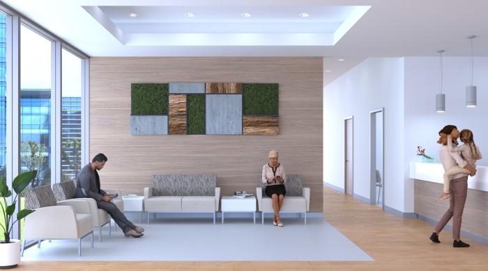 Tailor freestanding lounge seating in a healthcare waiting room