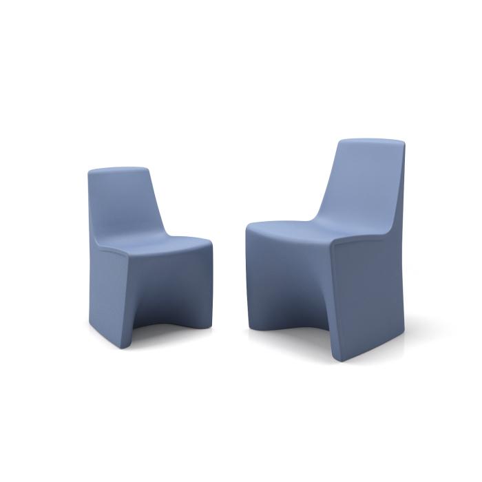 Spec Furniture Hardi Children's and Dining Armless, Blue, side by side, on white background