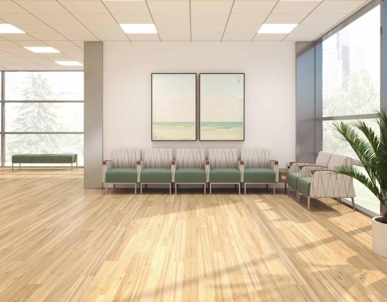 Tailor modular in a healthcare waiting area