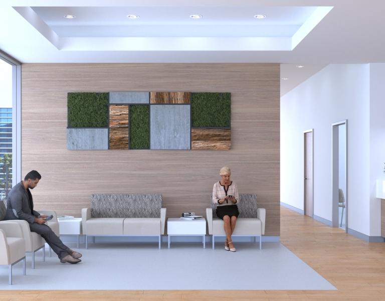 Tailor freestanding lounge seating in a healthcare waiting room