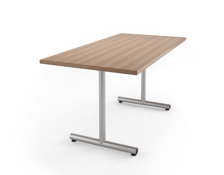 Spec Furniture Conductor Table, rectangle top, T Base