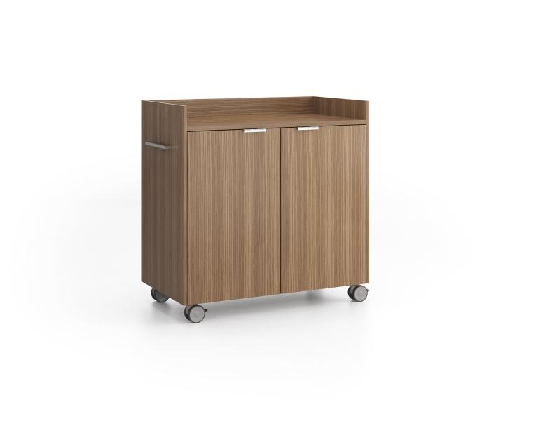 Spec Furniture Hospitality Cart, two doors, one adjustable shelf, on casters